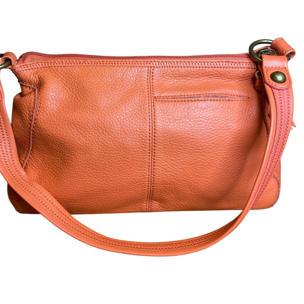 The Sak Iris Medium Orange Leather Hobo Shoulder Bag - Picture 4 of 16